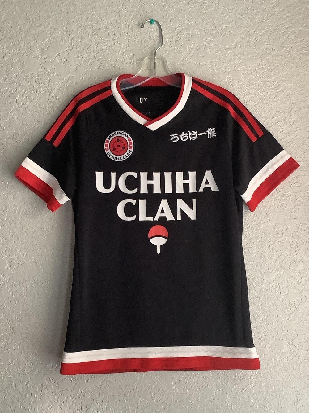 Uchiha Clan Women's Black and Red Graphic Jersey